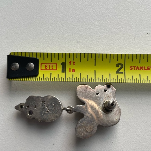 Echo of the Dreamer Mars and Valentine golden Orchid Floral Earrings - Picture 12 of 12